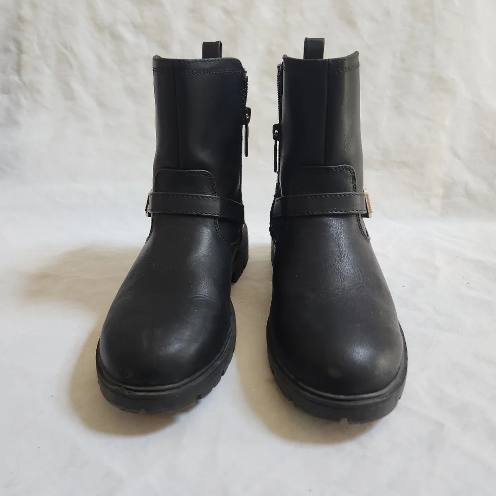 DKNY Black Buckle Girls Boots SIZE 4